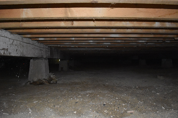 Unprotected Crawlspace